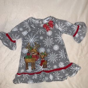 Reindeer Christmas dress w/ bloomers